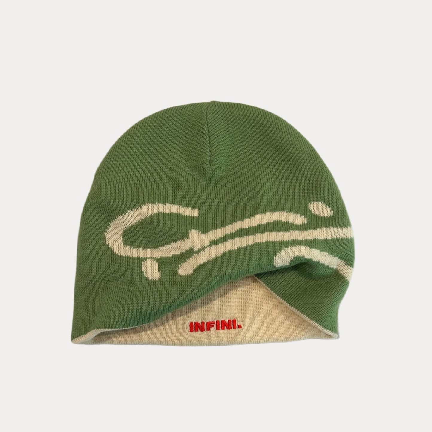 Double Layered Reversible Skully Matcha Beanie